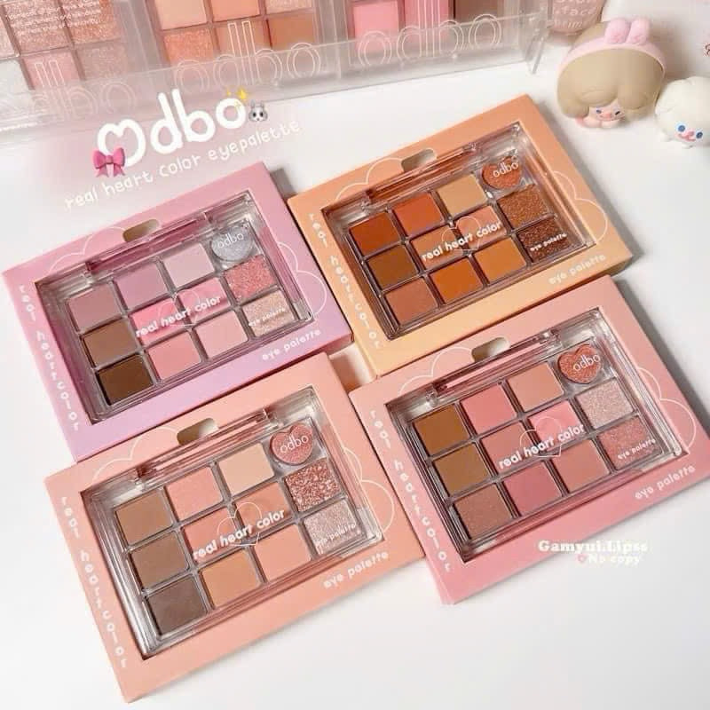 Bảng phấn 12 ô màu ODBO OD2019 Real Heart Color  8g