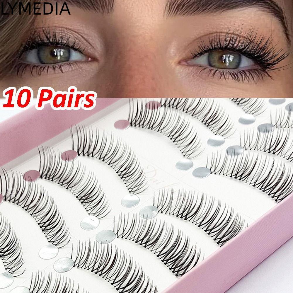 LYMEDIA Lông Mi Giả, Lông Mi Giả Tự Nhiên Handmade, Khối Lượng Chồn Mắt Dụng Cụ Trang Điểm Nối Mi