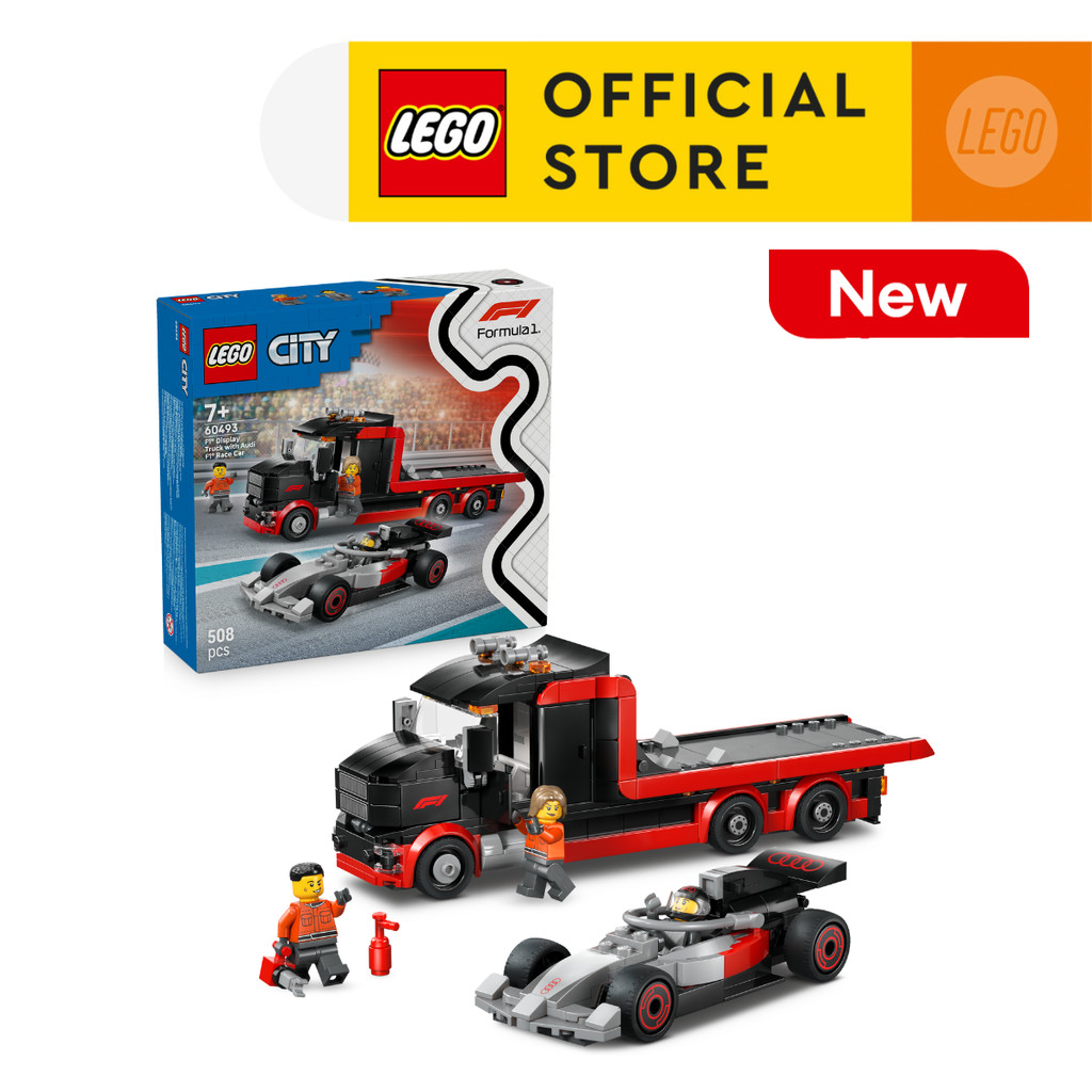 LEGO CITY 60493 Đồ Chơi Lắp Ráp Xe Tải Trưng Bày F1 Kèm Xe Đua Audi F1 (508 Chi Tiết)