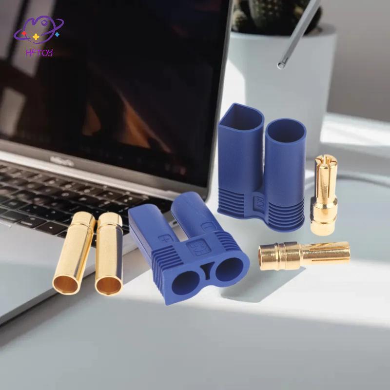 HFTOY 5 / 10 Cái Nam Nữ Mạ Vàng Chuối Cắm EC5 Bộ Kết Nối Cho RC Circuit Nam Nữ Bullet Phần ~