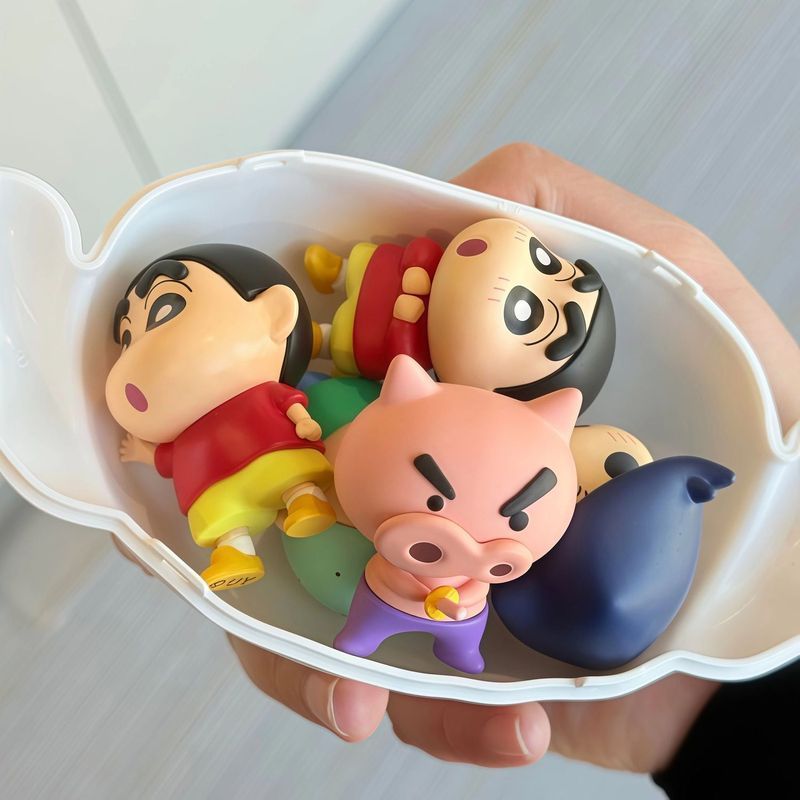 Playful Crayon Shin-chan Blind Box, Shiro's Time Capsule, Cute Puppy Figurine Gift Ornament
