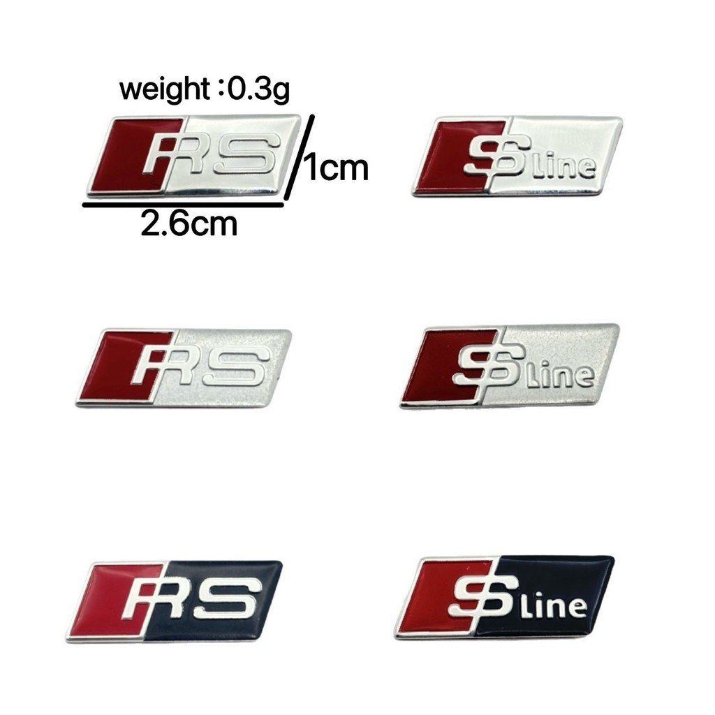 Dành riêng cho Audi A4L / A6L / A5 / Q3 / Q5 Vô Lăng Logo Sline Car Sticker RS Sticker Logo