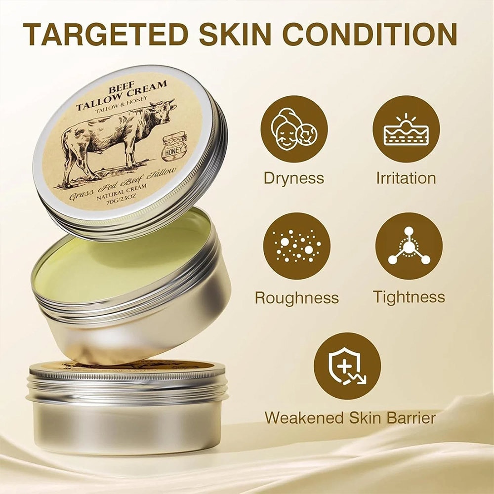 BEEFTALLOW CREAM Honey Cow Fat Cream Butter Moisturizing Cream