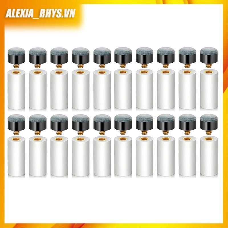 [VNG4] 20 gói Bộ dụng cụ thay thế đầu Cue Pool Cue, Vít trên đầu gậy bể bơi, Billiard màu trắng Ferr