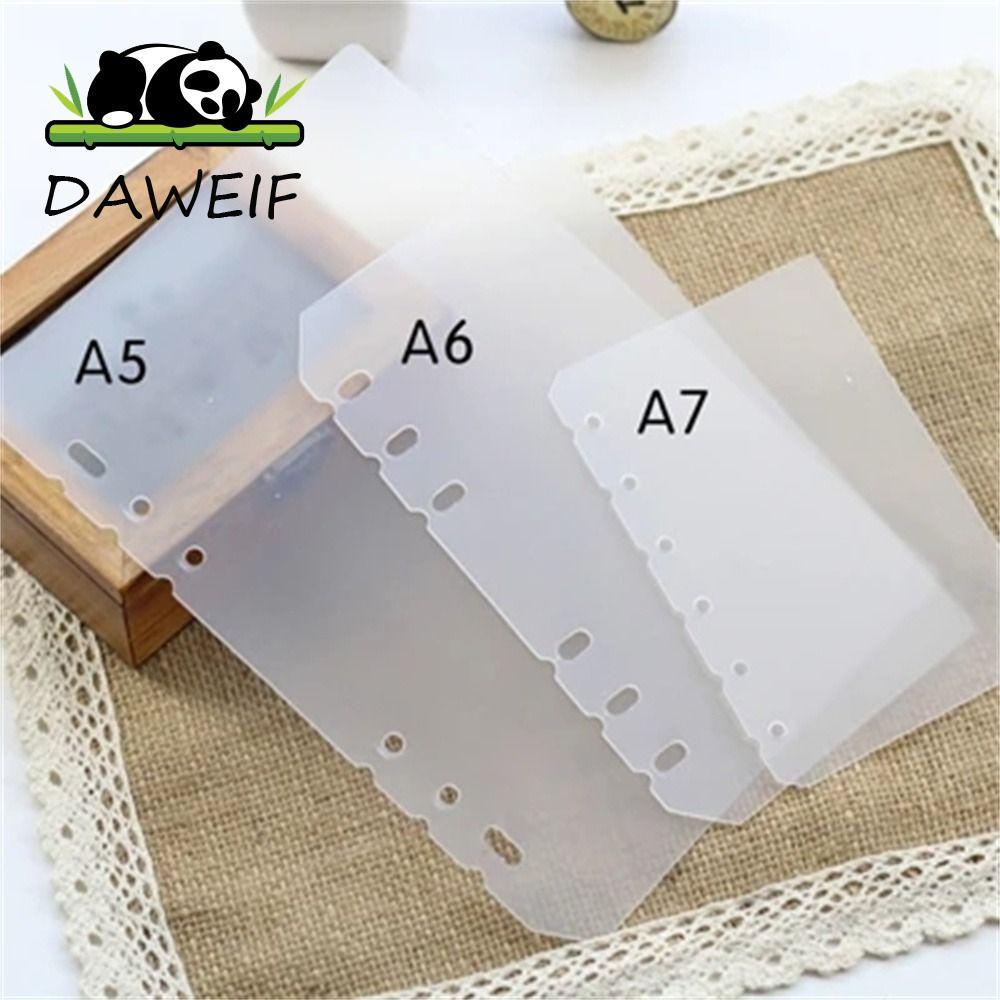 DAWEIF Loose-leaf Divider 2 Cái Matte Agenda Trong suốt Universal Board Page Planner Separator