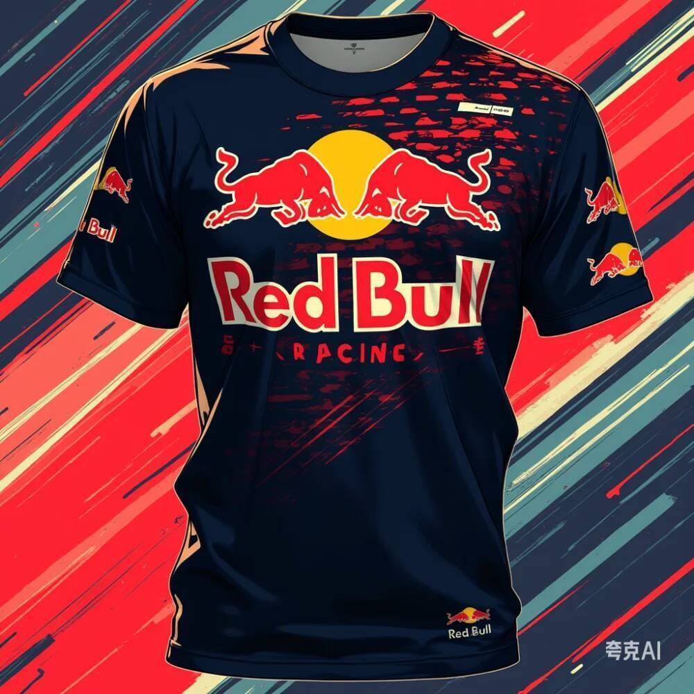 Áo thun nam thời trang Red Bull Racing 3D F1 Racing Formula Racing Red Bull Racing Set Extreme Sport