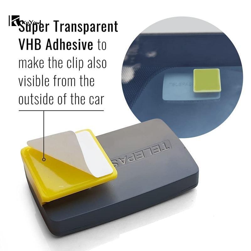 KgYewl Điện Tử Toll Pass Clip Có Thể Tháo Rời Kính Chắn Gió Toll Pass Giá Đỡ Kẹp Cho Ô Tô Điện Tử To