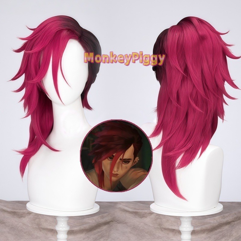 Tóc giả Arcane VI Violet chất lượng cao cho cosplay anime carnival, chịu nhiệt