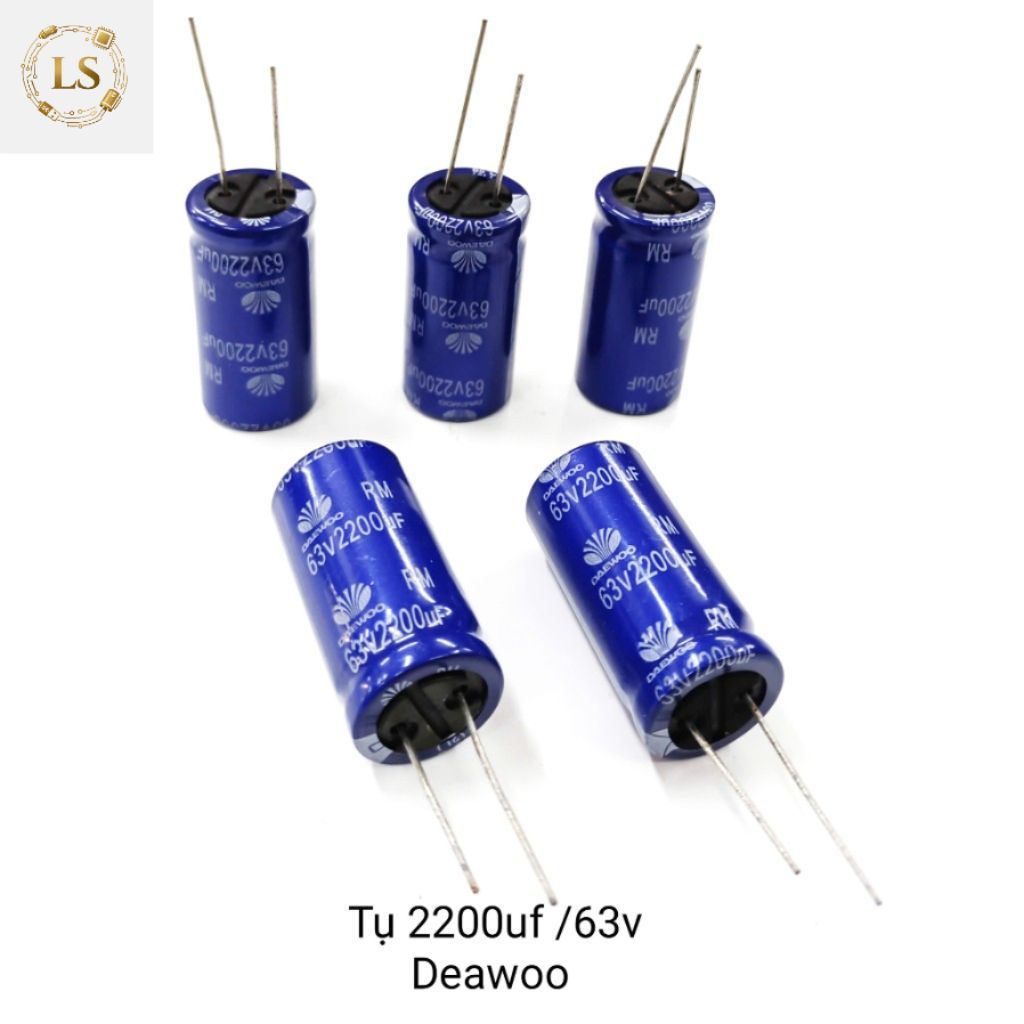 Combo 5 tụ 2200uf /63v ( Deawoo )