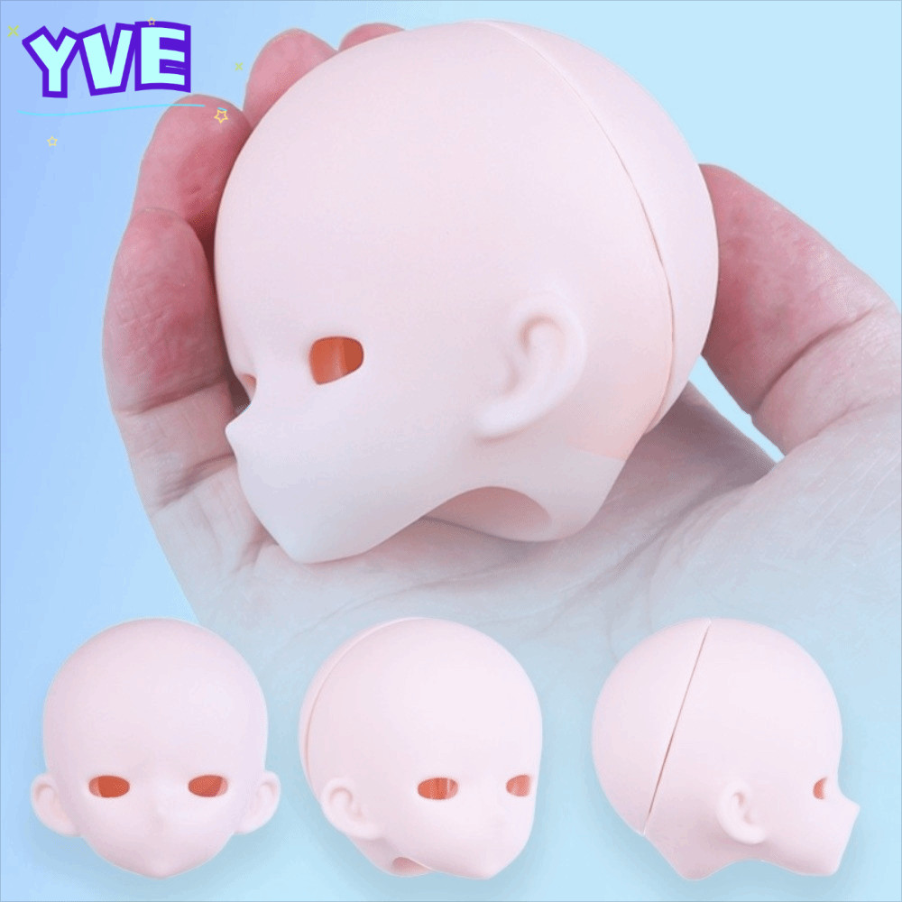 YVETTTH 1 / 4 BJD Anime Headsculpting, Da Trắng Anime-Style Bjd Baby Head, Không Trang Điểm Có Thể M