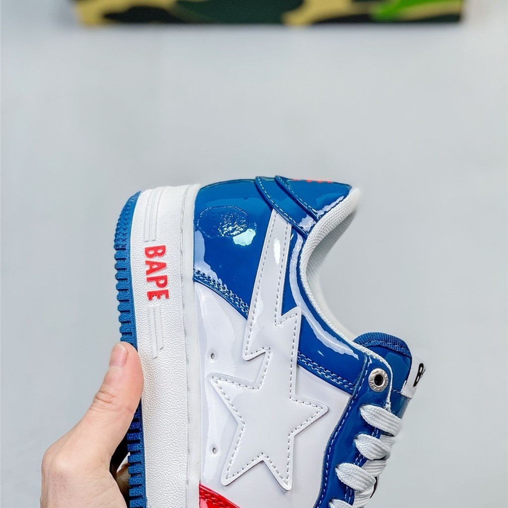 ❈ ้ 100% A Bathing Ape (BAPE) BAPE STA ❈ LOW BOARD Nam Da Huấn Luyện WXLE