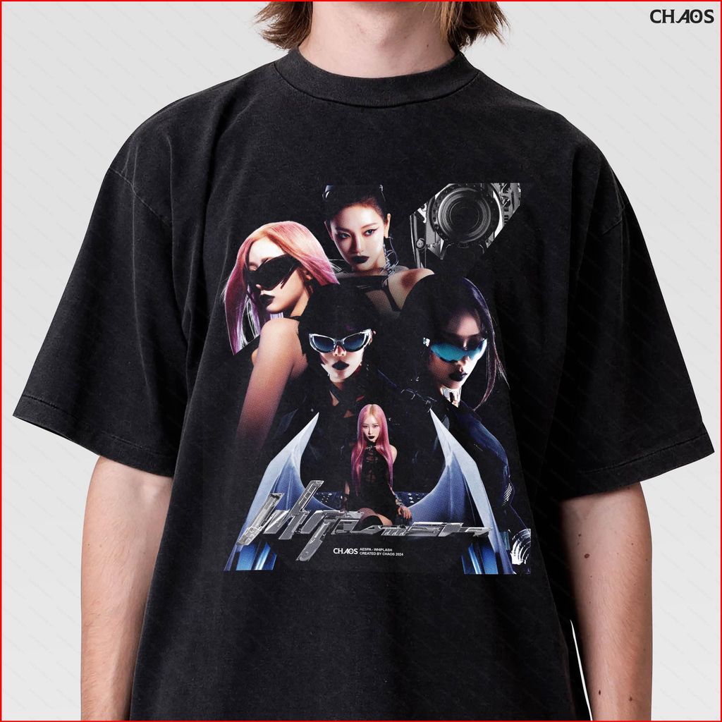 Áo thun K-pop Aespa Whiplash dành cho fan Karina và Giselle