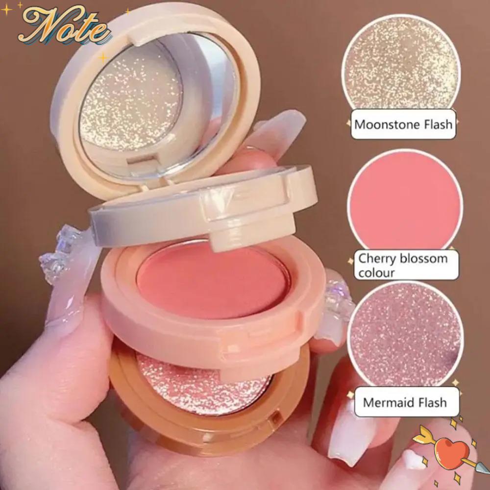NOTEE Blush Palette Contour, Highlighter Powder Sunset Bronzer Glitter Blush, Tendy Long Lasting 3 I