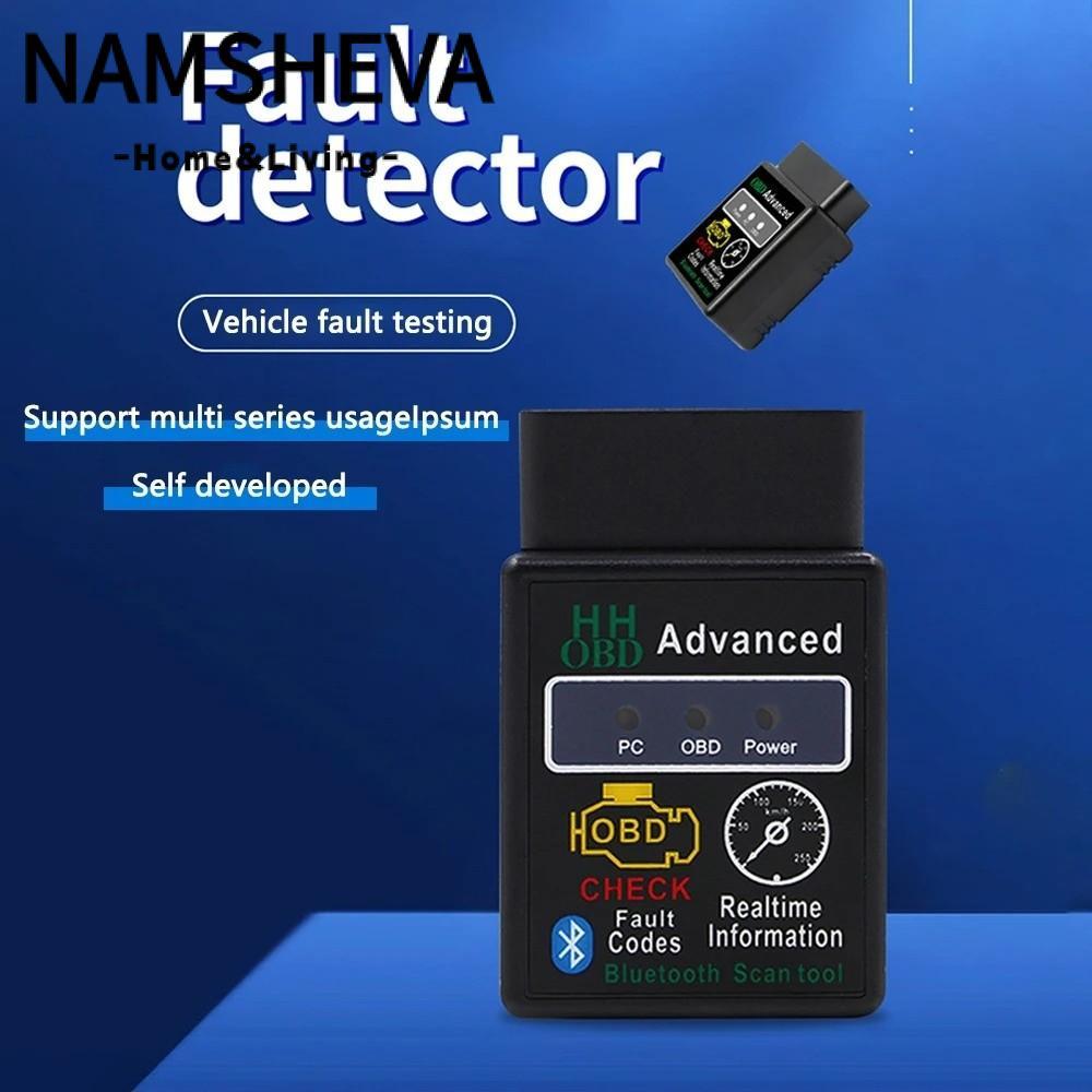 Máy quét NAMSHEVA Bluetooth Obd2, Dụng cụ phát hiện lỗi ô tô Mini V1.5, Xe máy quét Obd2 không dây W