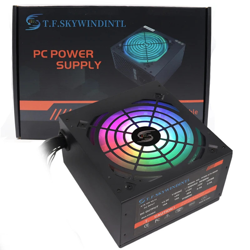 Fonte 500w PSU12V PC Nguồn Điện Cho Văn Phòng 500W 24pin ATX Nguồn Điện Máy Tính PSU 500W PC Chơi Ga