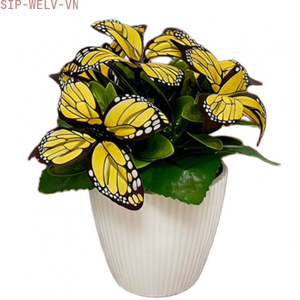 {WELV}Artificial Phalaenopsis Orchid Bonsai Fake Flower Home Decor for Living Room