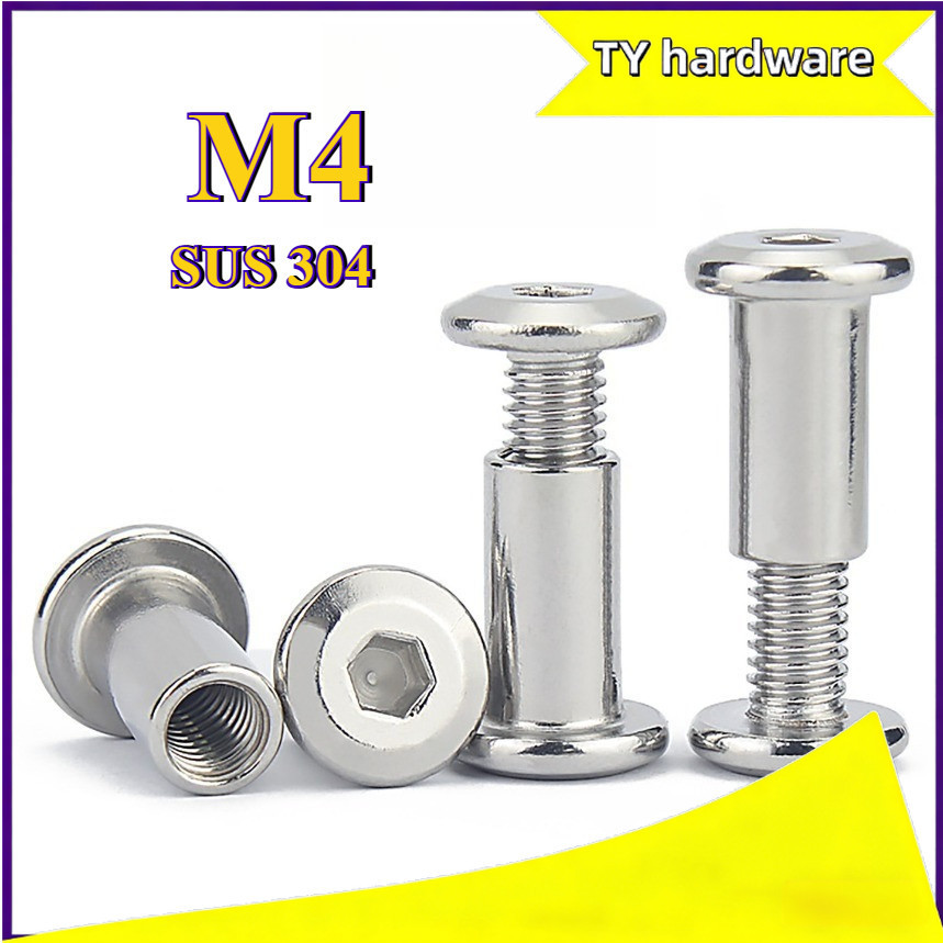 [DTY-G1] Đinh tán inox, đinh tán vặn ren inox 304 đầu lục giác M4