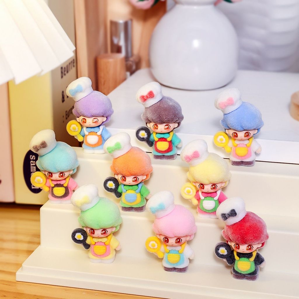 Trendy resin figurine ornaments, small resin plush plant blind box accessories3z Blind box toy live 