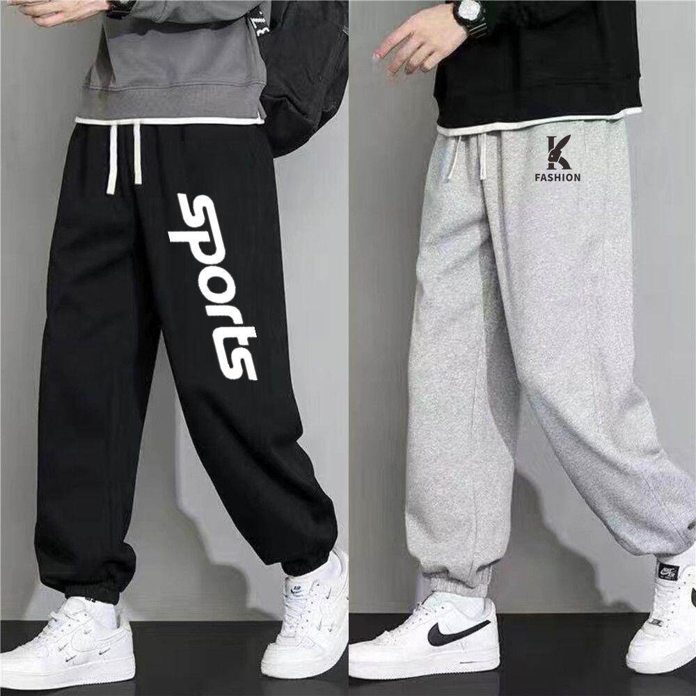 quần jogger nam quần jogger Quần Sweatpants Tie-Leg ống rộng thoải mái, phù hợp nhiều dịp