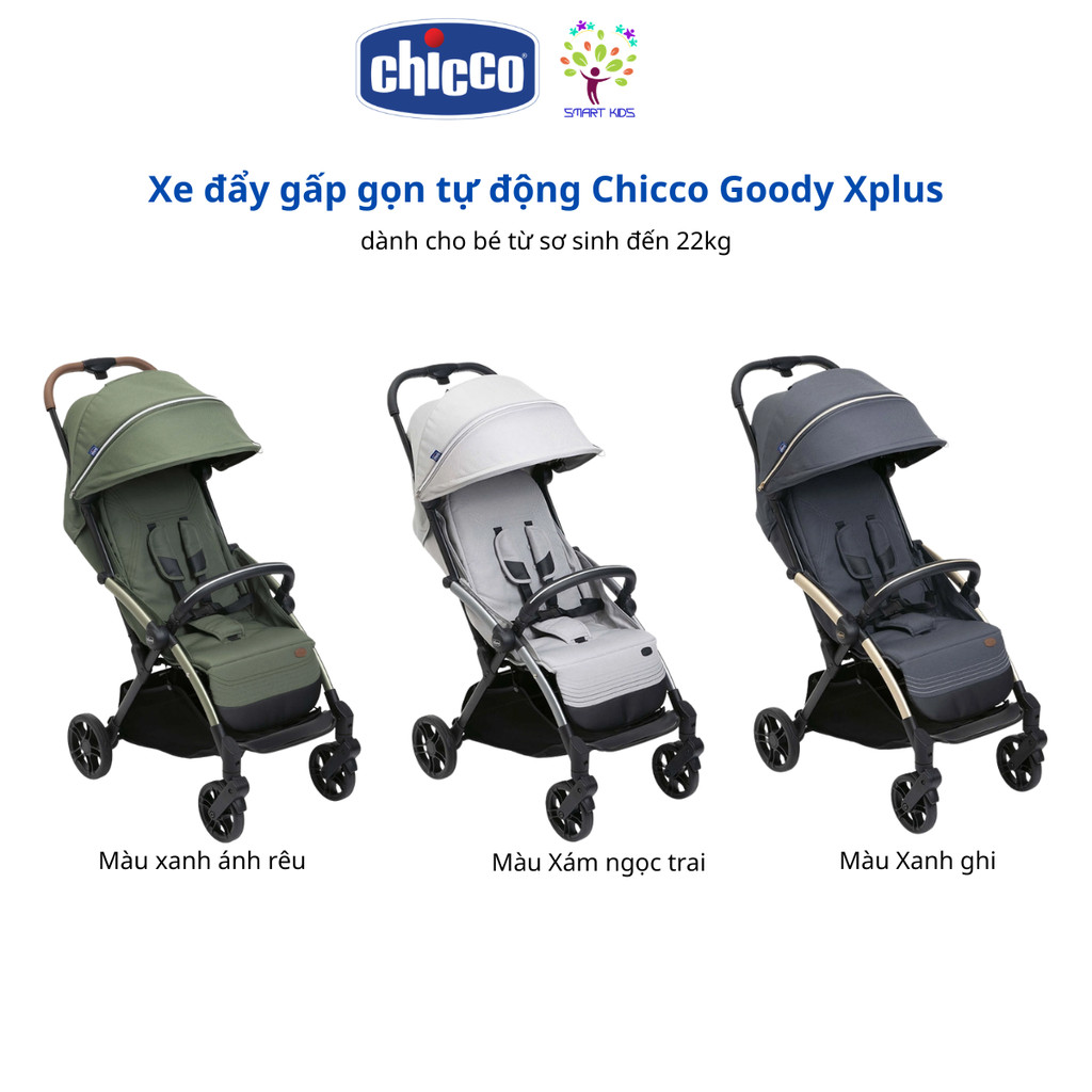 Xe đẩy gấp gọn Chicco Goody Xplus dành cho bé sơ sinh đến 22kg
