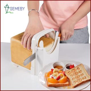 [SEMEBY] Máy thái bánh mì Máy cắt lát bánh mì nướng có thể điều chỉnh Máy cắt lát bánh mì bằng nhựa có thể gập lại Dụng cụ hướng dẫn cắt bánh mì làm bánh mì tự làm tại nhà bếp BÁN HOT