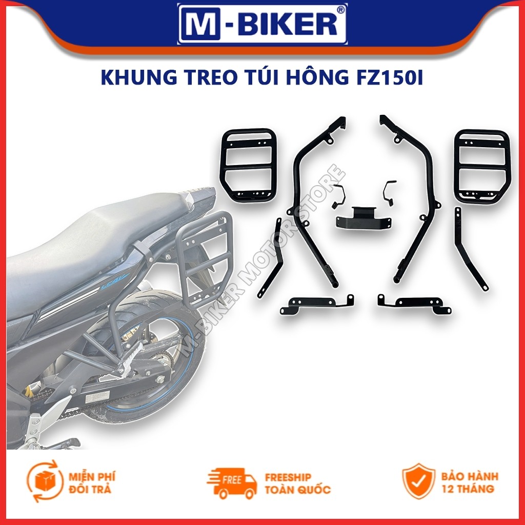 Baga hông FZ150, Khung treo túi hông FZ150, Bộ khung đỡ túi hông cho FZ150i không có baga sau