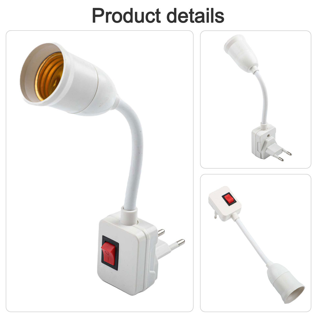 [Ysp]E27 Lamp Holder Adjustable Light Direction Quick Bulb Installation 220V Plug-in