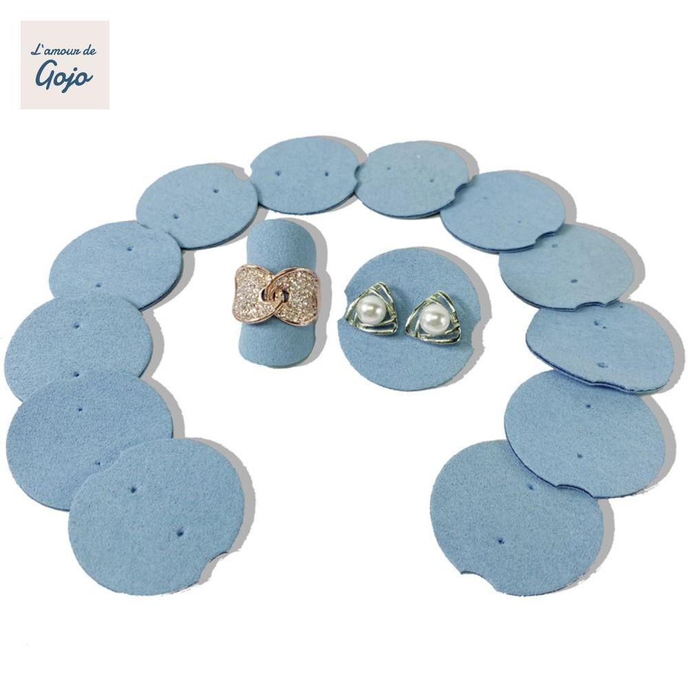 GOJO 12 Chiếc Nhẫn Hiển Thị Miếng Lót, Bông Tai Tròn Đa Năng Đựng Thẻ, Nhẹ Sắp Xếp Trang Sức Đơn Giả