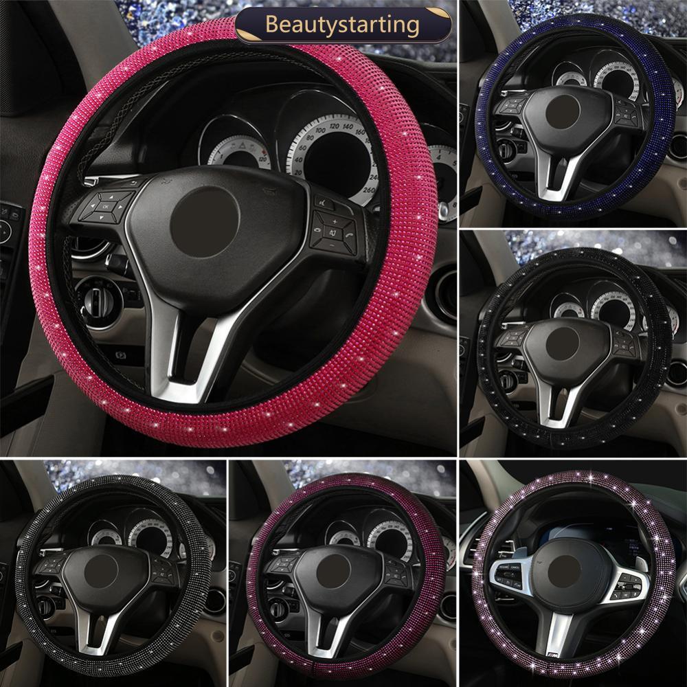 BEAUTYSTARTING Đa Năng 37-38cm Kim Cương Giả Ô Tô Bọc Vô Lăng Với Kim Cương Giả Kim Cương Phụ Kiện N