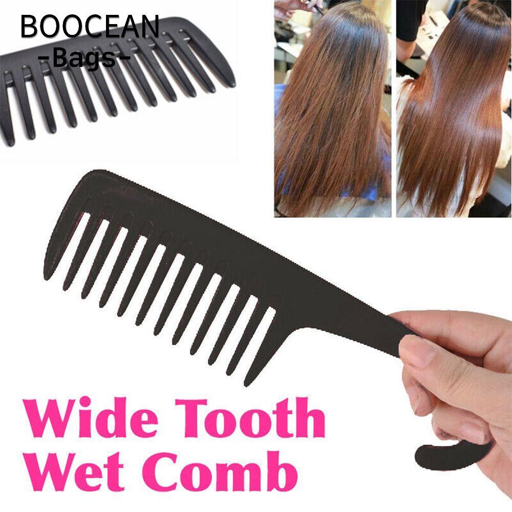 Lược chải tóc răng rộng BOOCEAN Đen / Tím / Hồng Detangling Salon Làm tóc