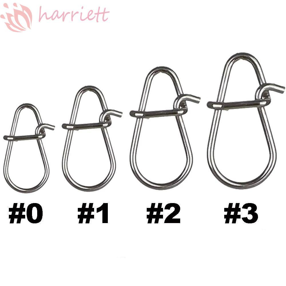 HARRIETT Xoay Mồi Kết Nối Dụng Cụ Câu Cá 100 Chiếc Khóa Snap Kết Nối Thép Không Gỉ Pesca Cá Dụng Cụ 
