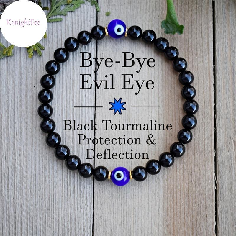 Vòng tay đá tự nhiên handmade với hạt charm mắt lu, phù hợp cho yoga và thiền - Made in Vietnam