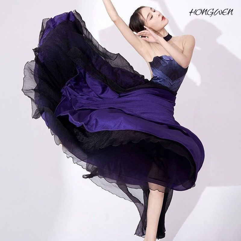 Váy khiêu vũ cổ điển Váy xoay lớn 720 độ thanh lịch