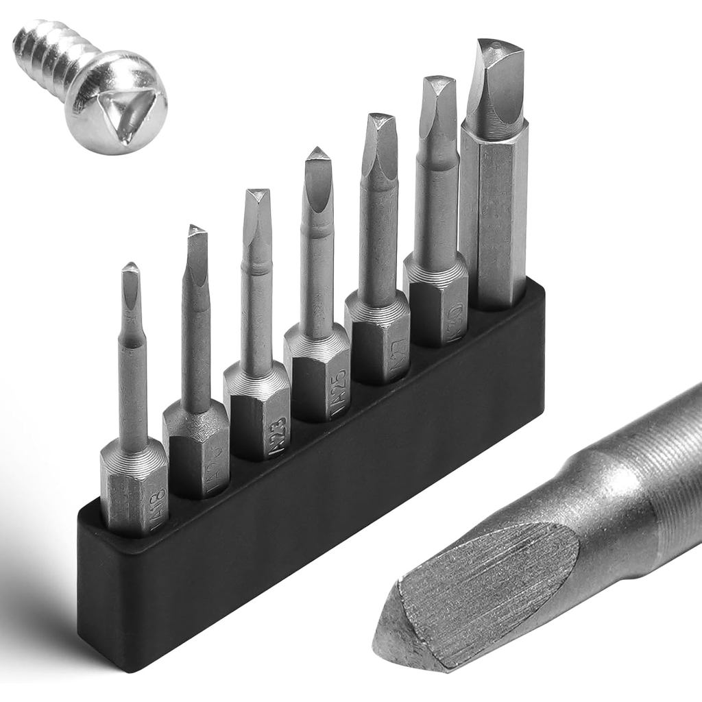 Bộ tuốc nơ vít tam giác 7 chiếc Bộ mũi nhọn hình tam giác S2 Thép hợp kim 2 "/ 50mm 1 / 4 Bit bảo mậ
