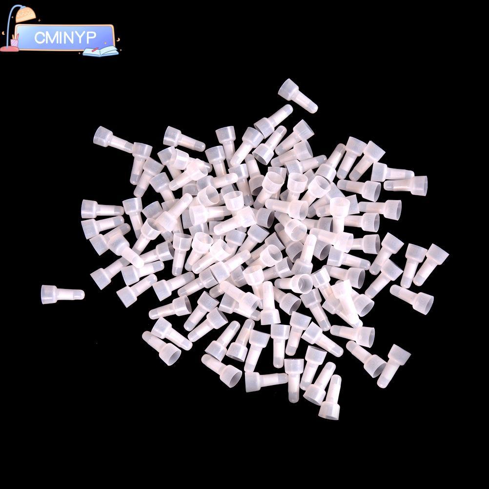 CMINYP 100 Chiếc Đóng Nắp Uốn Dây Điện Thiết Bị Đầu Cuối Nắp Kết Nối AWG 16-14 null