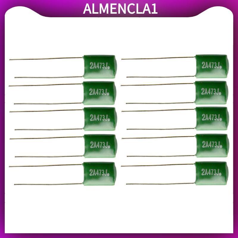 10 Miếng 0,047 / 2A473J Tụ Điện DIY Cho Đàn Guitar Điện Bass Mũ Xanh