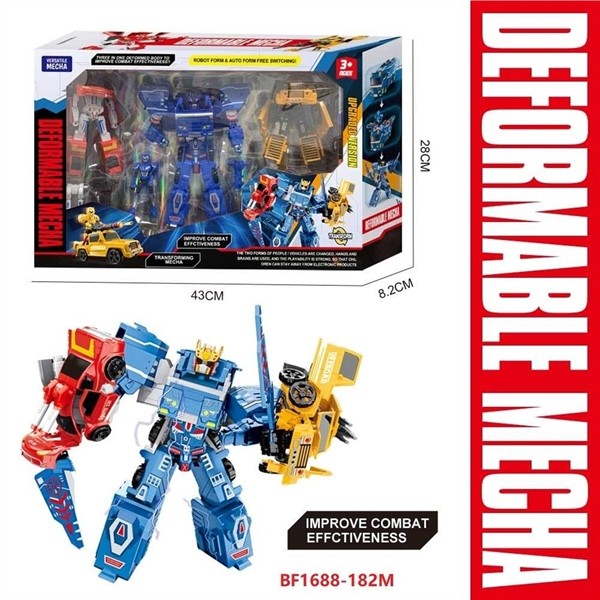 BF1688-182M HỘP RÁP ROBO BIẾN HÌNH XE 3C ĐỦ MẪU