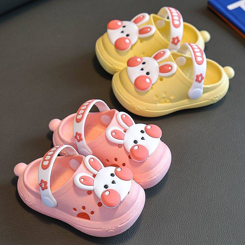Children's Hole Summer Cute Girls Boys Home Non-Slip Baby Infant Soft Bottom Closed Toe Baby Slipper