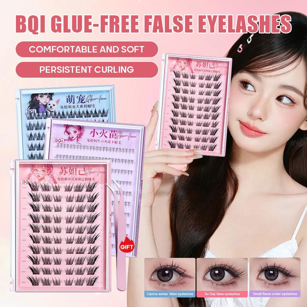 BHI 100 120 Cụm Keo Không Dính Lông Mi Giả Lông Mi Có Nhíp Dụng Cụ Trang Điểm Mắt