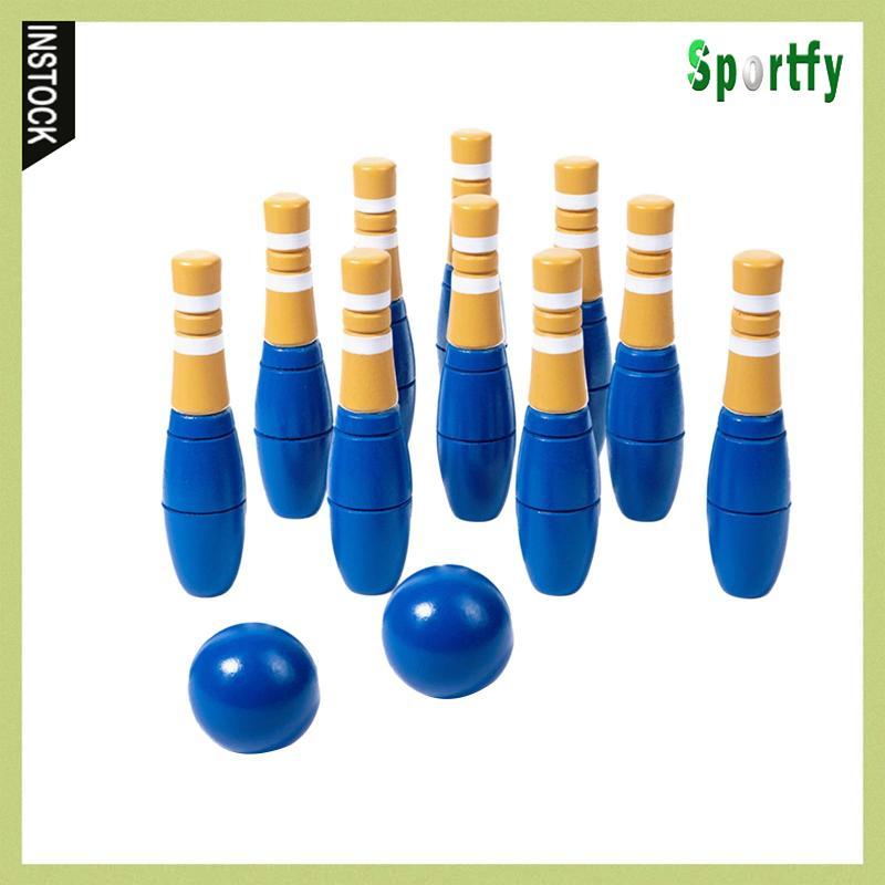 Bộ Bowling Gỗ Skittles Đồ Chơi Thể Thao Ngoài Trời Đồ Chơi Bằng Gỗ Phát Triển Sớm Đồ Chơi Tương Tác 