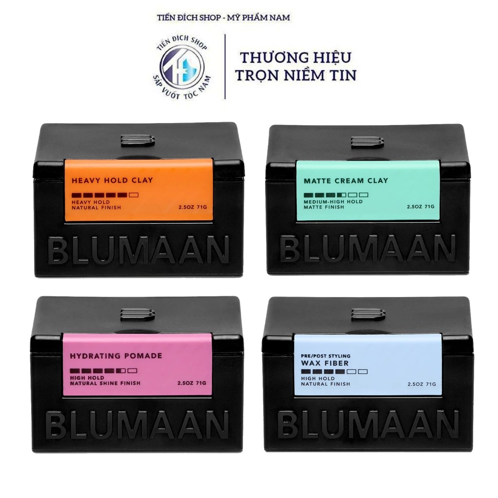 [HÀ NỘI] Sáp vuốt tóc BluMaan Heavy Hold Clay | Matte Cream Clay | Wax Fiber | Hydrating Pomade 71ml