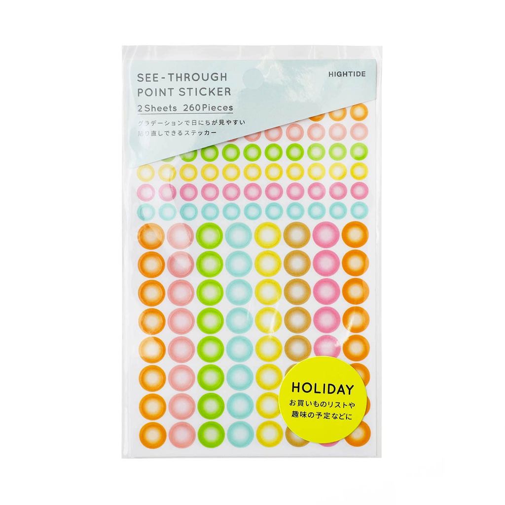 Sheer Point Sticker (C) Pastel [CL059], Japan Diary/ Journal Stationery
