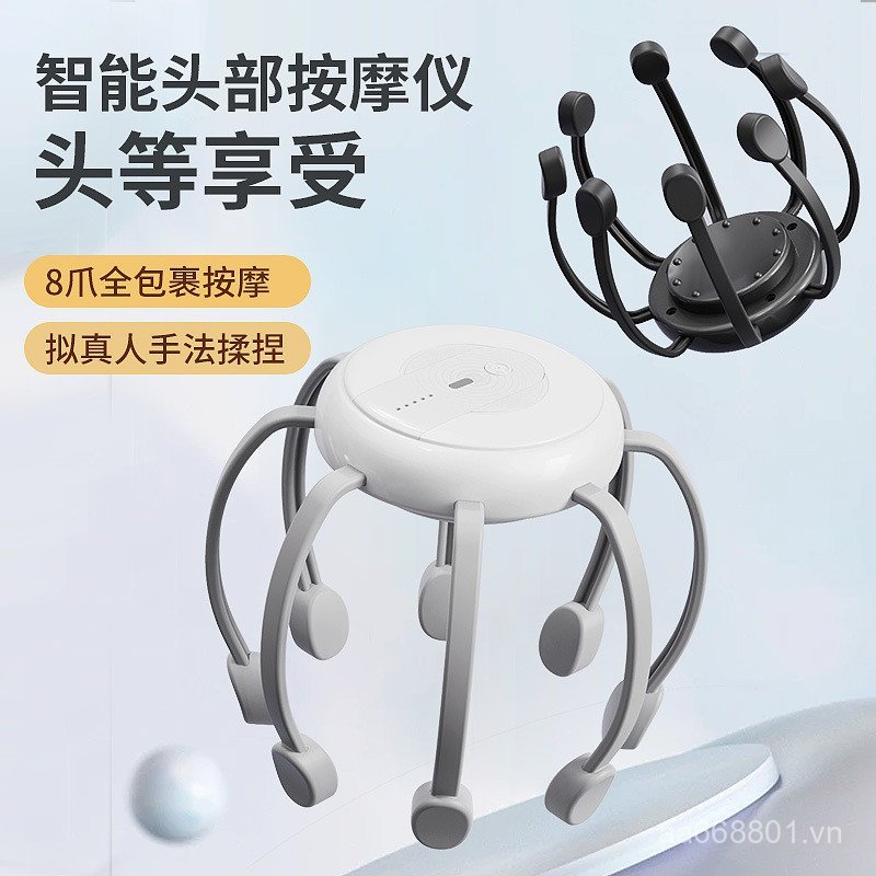 Juxin Đầu Máy Mát Xa Sạc Điện Bạch Tuộc Đầu Máy Mát Xa Trị Liệu Đầu Giải Nén Châm Cứu Điểm Linh Hồn 