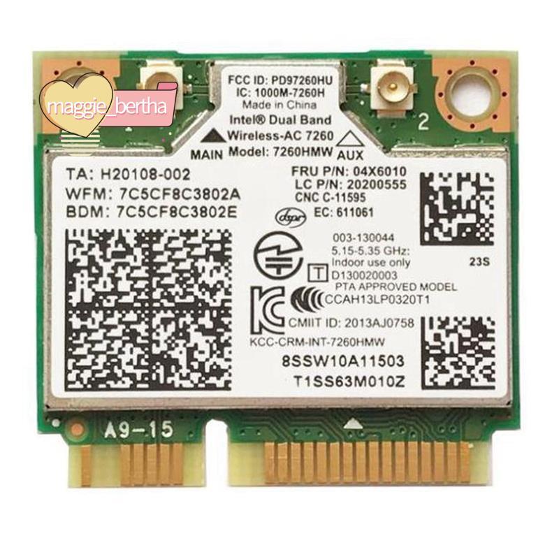 Notebook Tích Hợp Thẻ Không Dây Cho 7260HMW 7260AC 867M Dual Band 5G Thẻ Không Dây BT4.0 Cho 04X6090