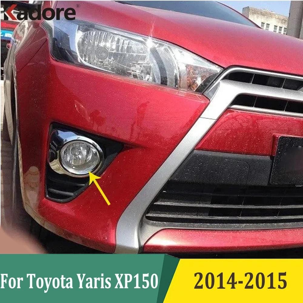 Dành Cho Xe Toyota Yaris XP150 Hatchback 2014 2015 Chrome Trước Foglights Đèn Sương Mù Vỏ Đèn Viền B