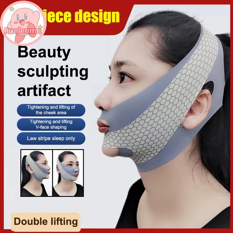 Ruelen Face-Lift With Sleep Face V Shaper Facial Slimming Bandage Relaxation Shape Lift Giảm Double 