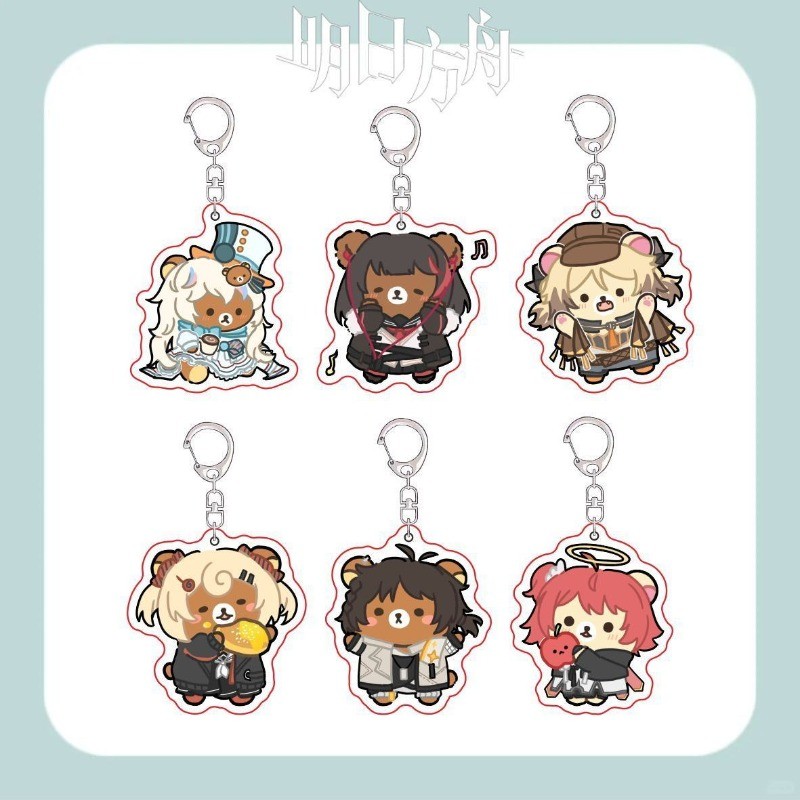 Arknights Rilakkuma KeyChain Poca Key Chain for Women Ifrit Acrylic Key Ring Exusiai