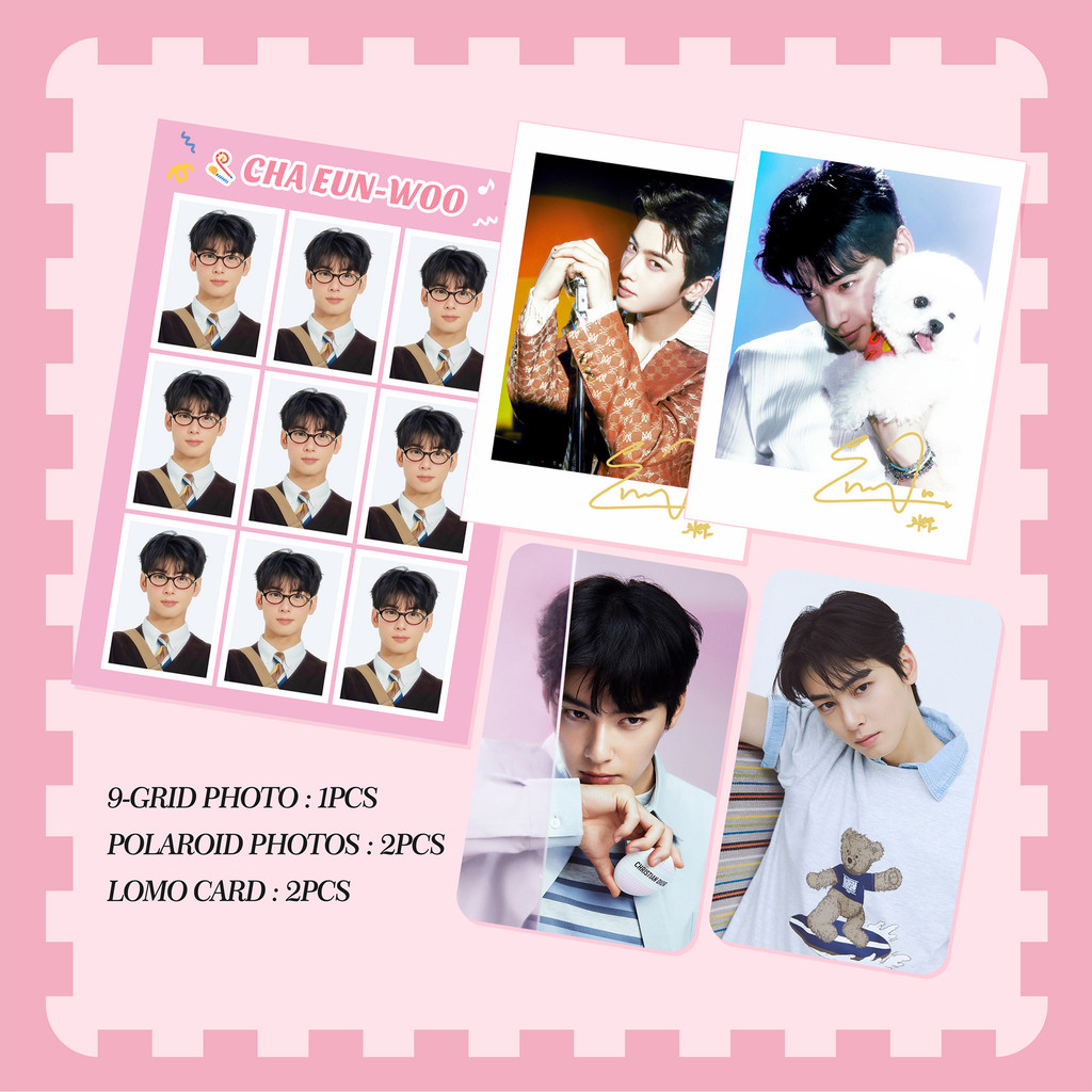 5-18 Chiếc Phim Truyền Hình Hàn Quốc Diễn Viên Cha EunWoo Laser Lomo Cards 9 Lưới Ảnh Bitch X Rich M