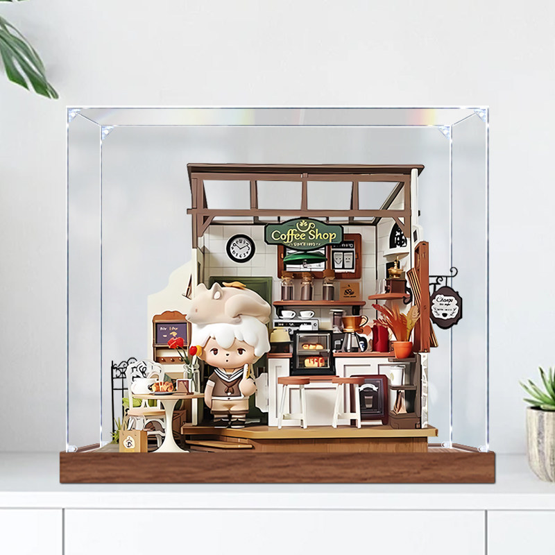 [Hộp trưng bày acrylic] Hộp trưng bày acrylic Thích hợp cho rolife rolife Coffee Shop diy Hut Handma