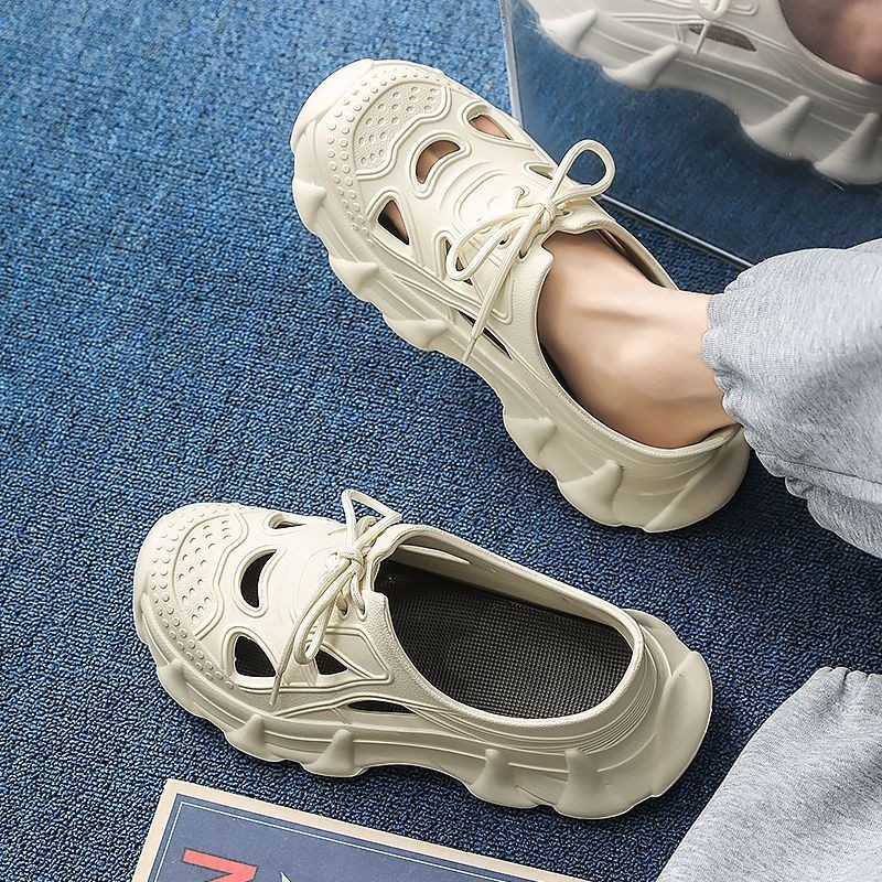 Dép Bước Vào Shit Feel Đi Biển Lỗ Chống Thấm Nước Giày Chống Trơn Trượt Khử Mùi Siêu Mềm Đế Nhẹ Dép Nam Nữ